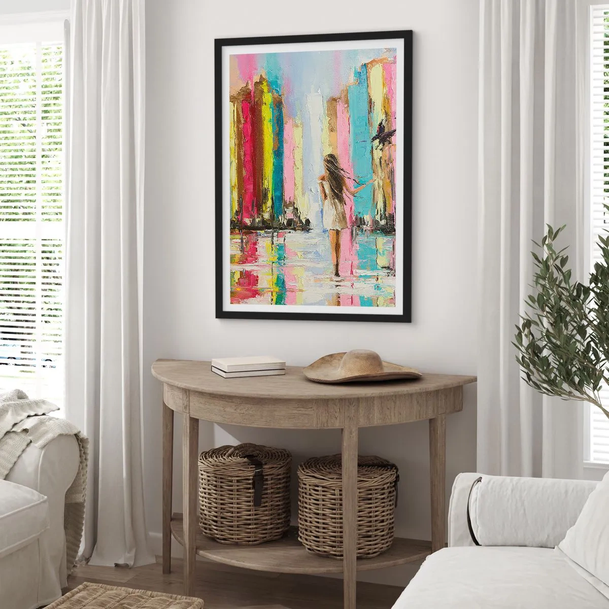 Pôster com moldura preta - Segue-me - 61x91 cm