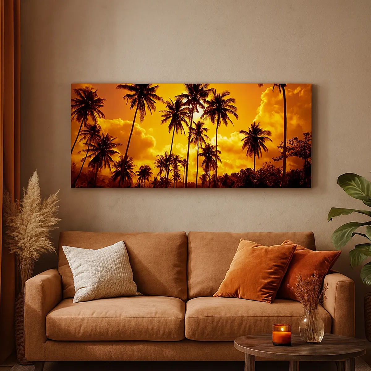 Quadro em tela - Montanhas em chamas, florestas em chamas - 30x30 cm