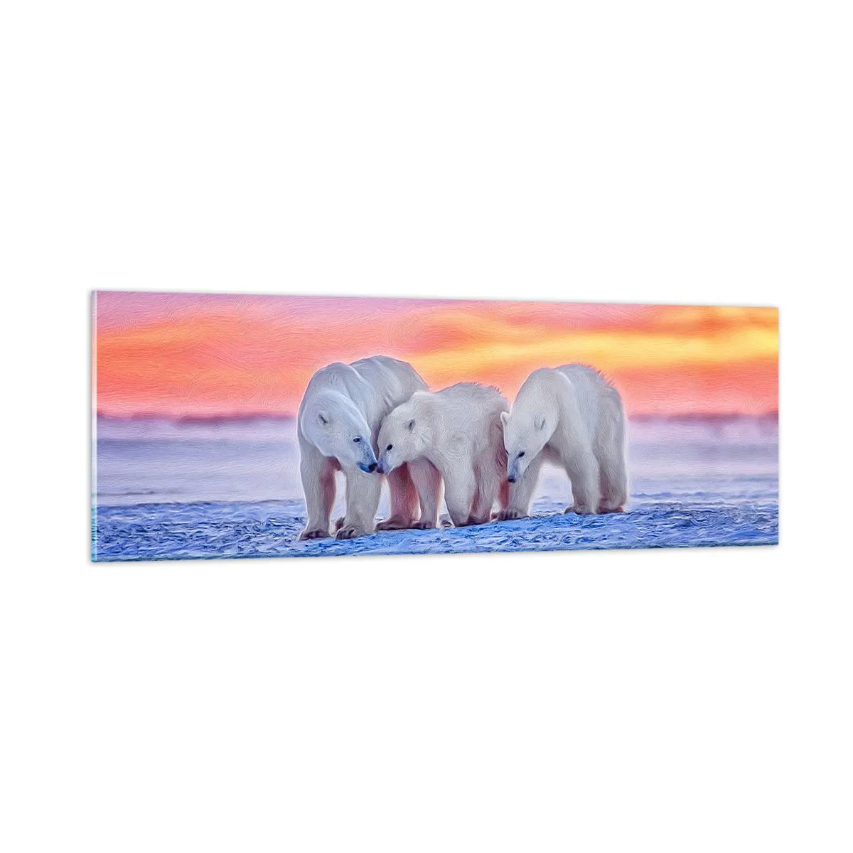 Quadro em vidro - Tudo o que precisa é de aconchego familiar - 90x30 cm