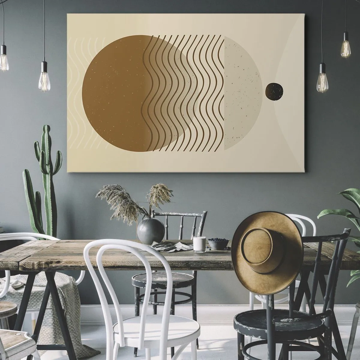 Quadro em tela - Sobre a origem das figuras geométricas - 120x80 cm