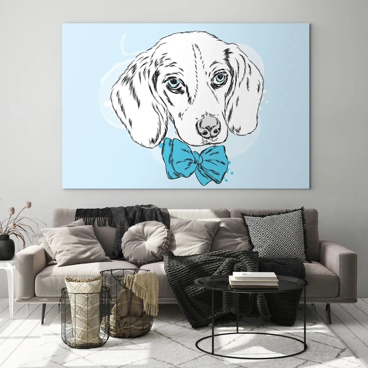 Quadro em vidro - Elegância canina - 120x80 cm
