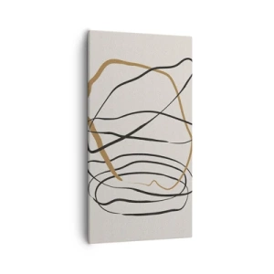 Quadro em tela - Composição – dança em loop - 55x100 cm