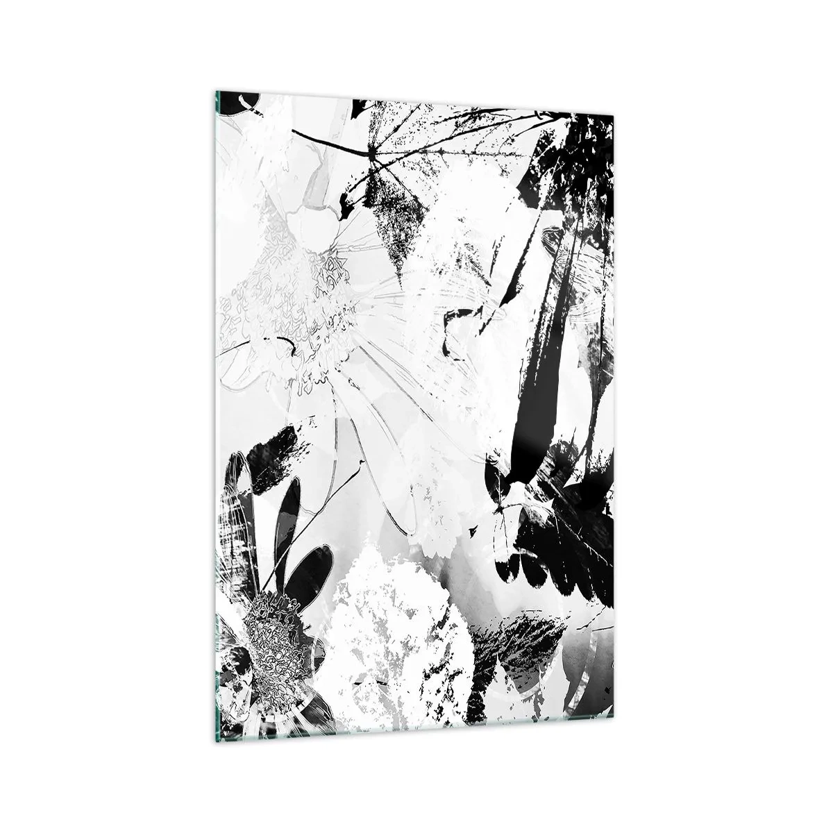 Quadro em vidro - Outono a preto e branco - 70x100 cm