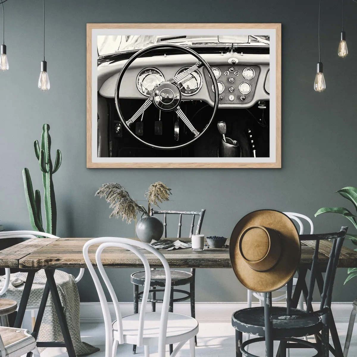 Pôster com moldura de carvalho claro - Um sonho de colecionador - 50x40 cm