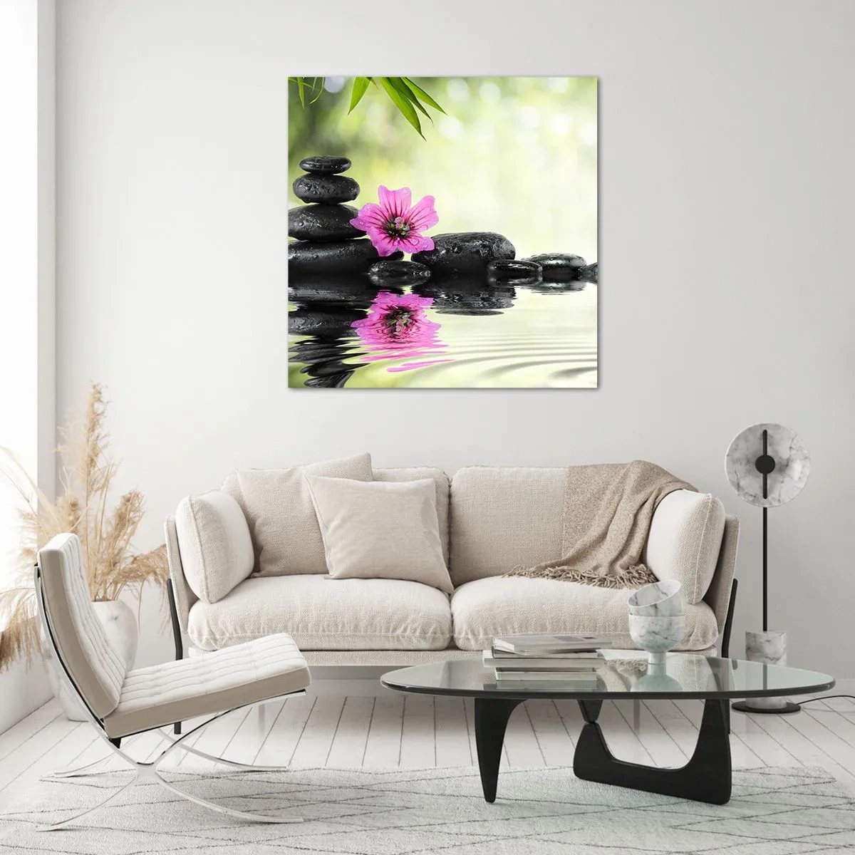 Quadro em vidro - Tempo para a alma - 30x30 cm