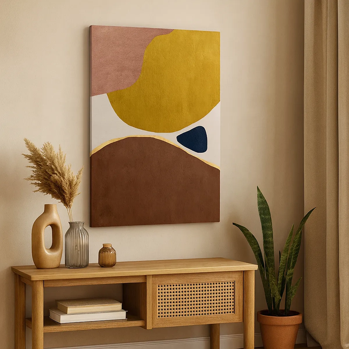 Quadro em tela - Abstração – um lugar no espaço - 50x70 cm