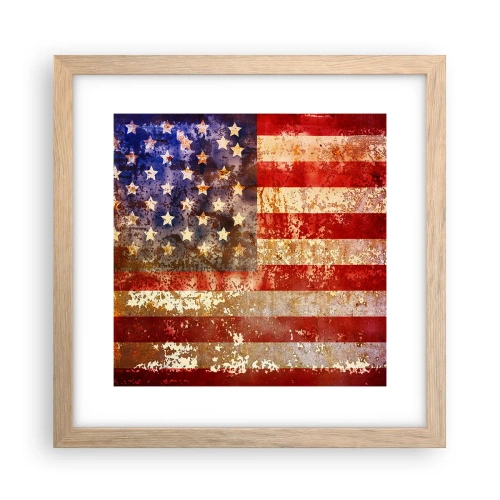 Pôster com moldura de carvalho claro - A glória não será esquecida - 30x30 cm