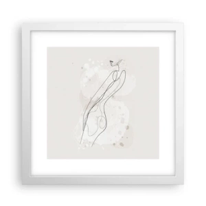 Pôster em moldura branca - Errar o olhar - 30x30 cm