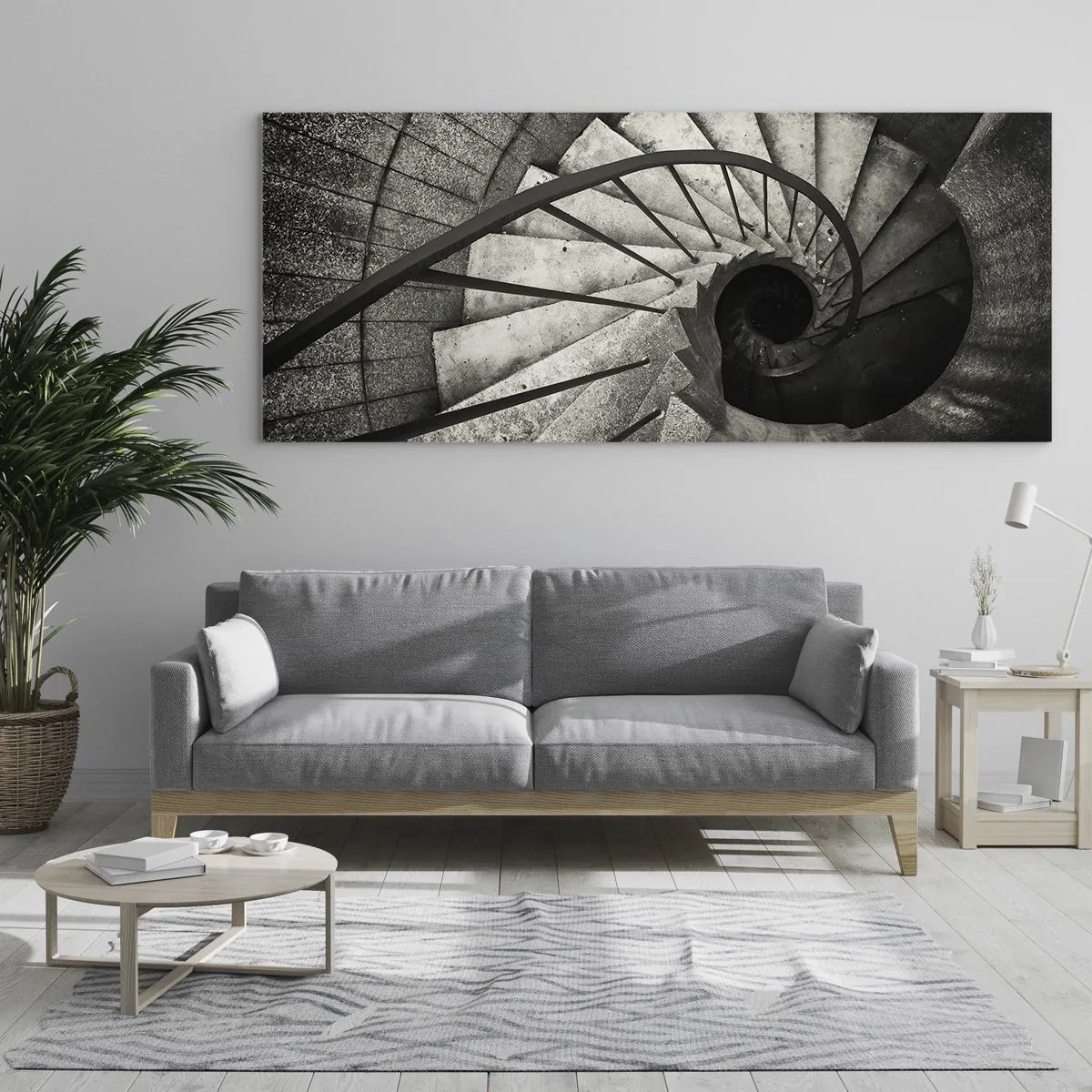Quadro em vidro - Suba as escadas, desça as escadas - 120x50 cm