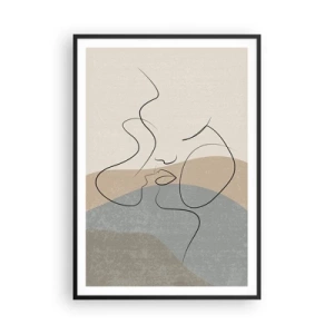 Pôster com moldura preta - Como uma pincelada - 70x100 cm