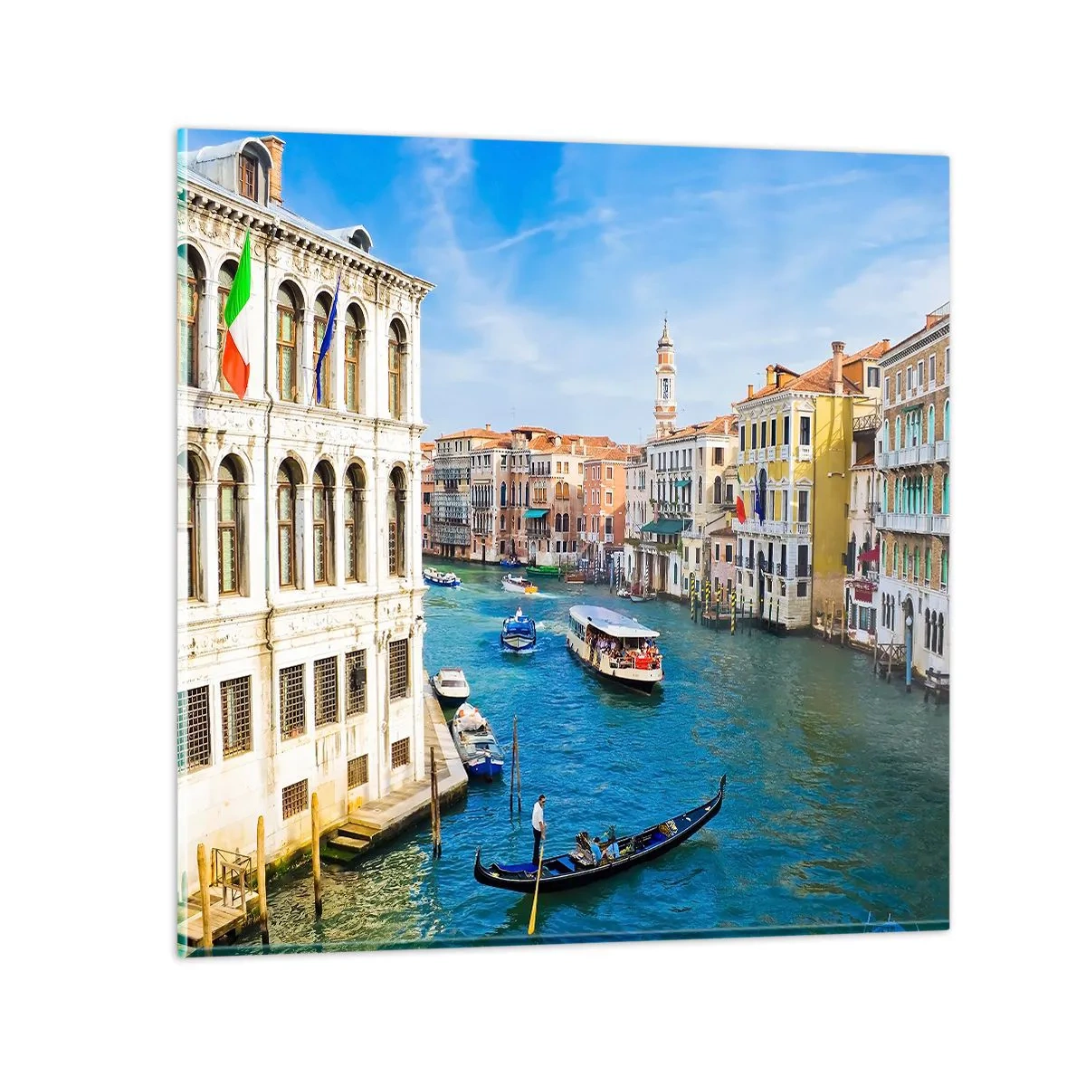 Quadro em vidro - Tráfego único no mundo - 70x70 cm