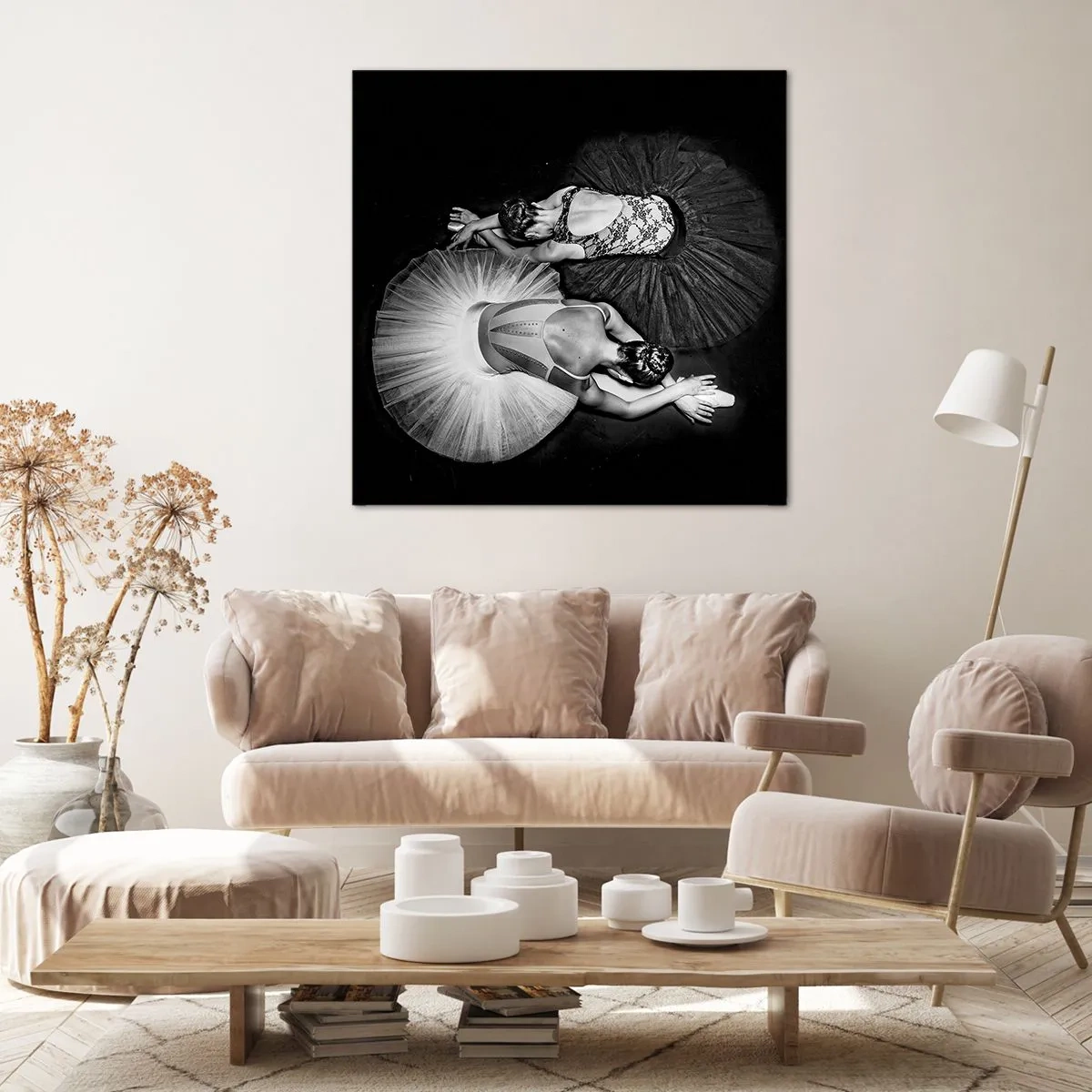 Quadro em tela - Jin e yang – o equilíbrio perfeito - 70x70 cm