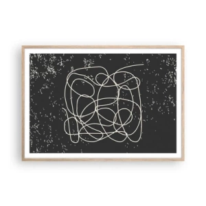 Pôster com moldura de carvalho claro - Pensamentos errantes - 100x70 cm