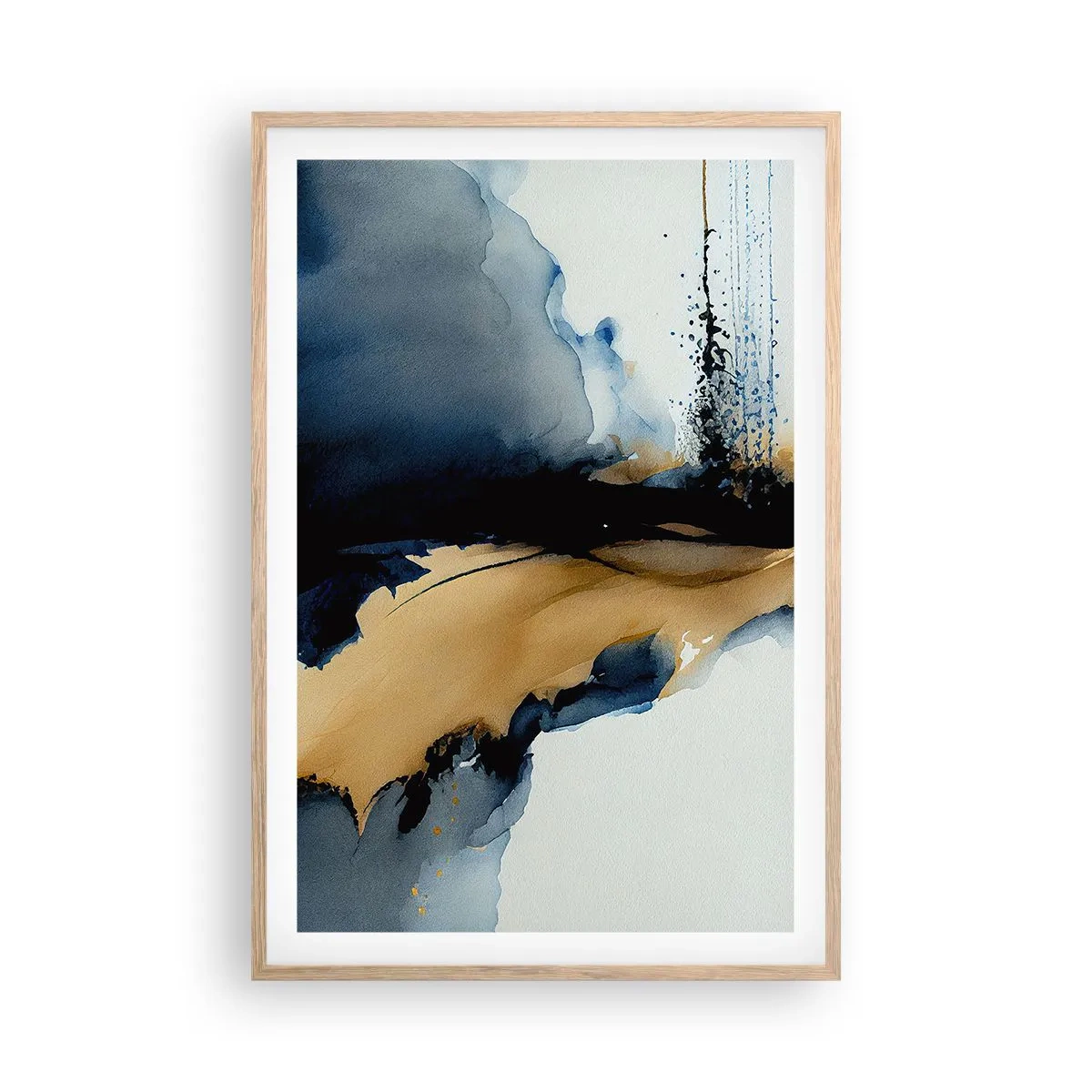 Pôster com moldura de carvalho claro - Atrás da cortina - 61x91 cm