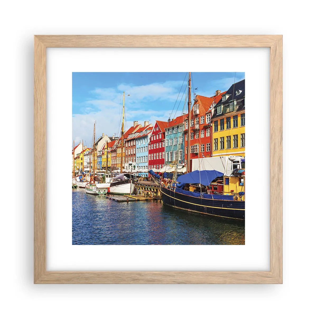 Pôster com moldura de carvalho claro - Orla alegre  - 30x30 cm