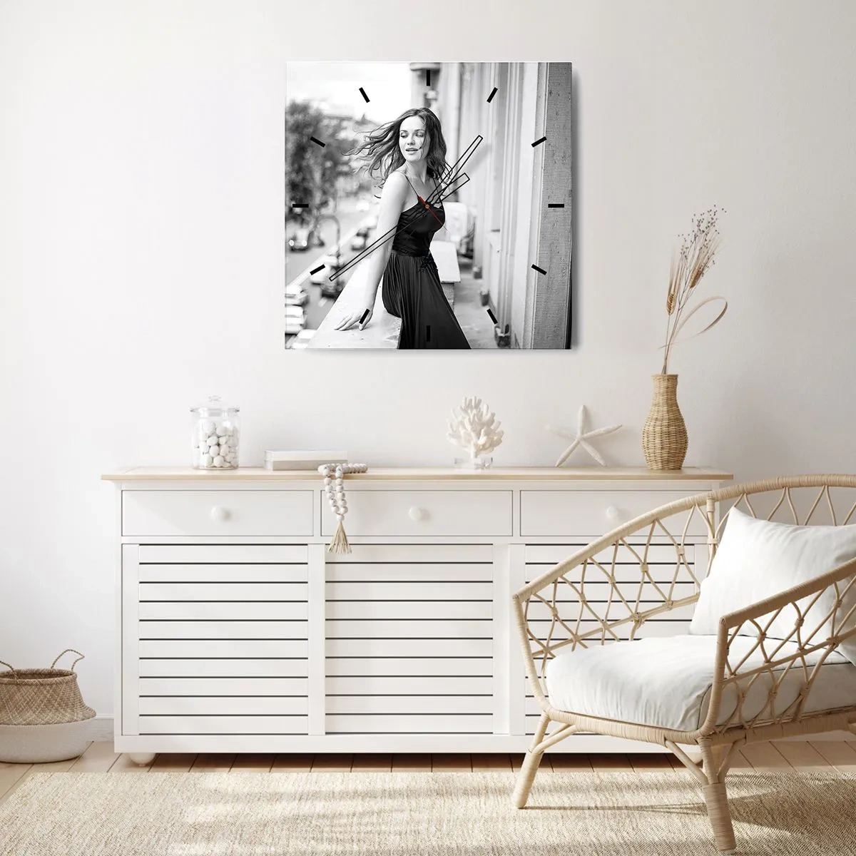 Relógio de parede - Relógio em vidro - Certamente uma parisiense - 30x30 cm