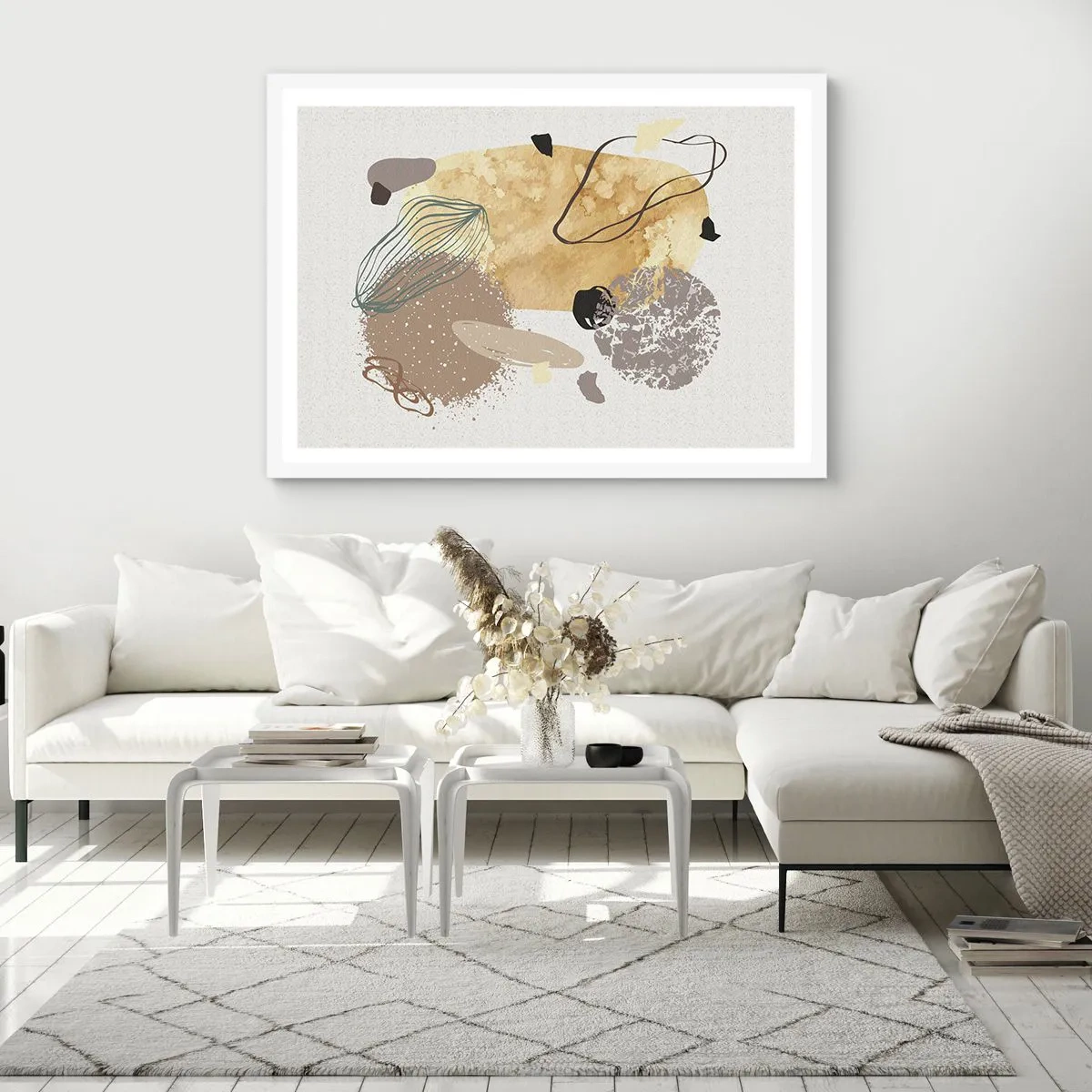 Pôster em moldura branca - Plumcologia aplicada - 100x70 cm