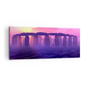 Quadro em tela - O mistério do amanhecer no nevoeiro - 120x50 cm