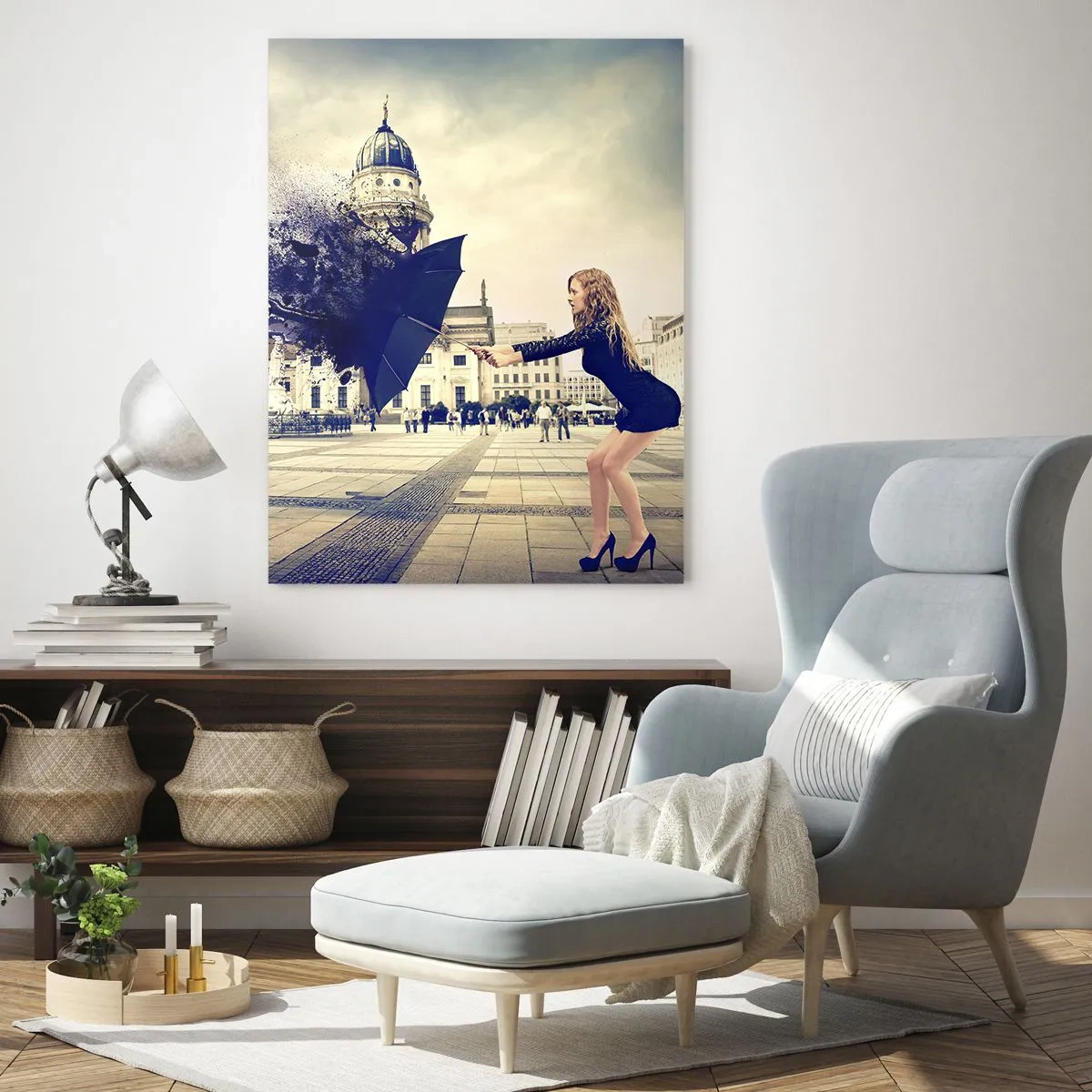 Quadro em vidro - Há um vento... - 50x70 cm