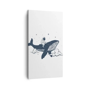 Quadro em tela - Aventura espacial - 45x80 cm