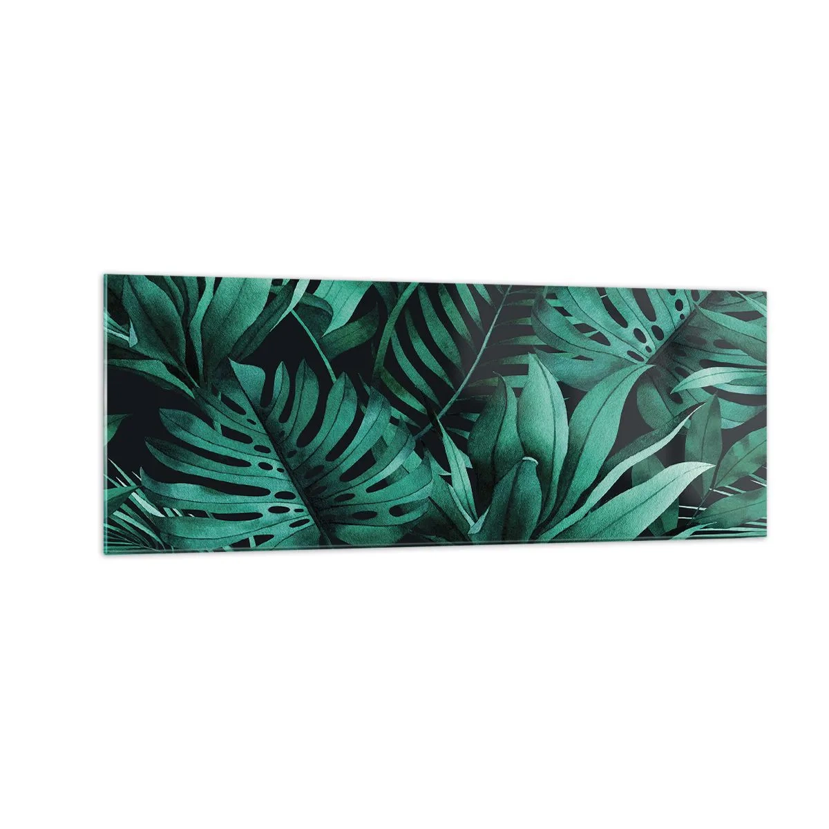 Quadro em vidro - A profundidade da vegetação tropical - 140x50 cm