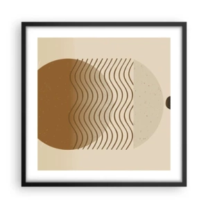 Pôster com moldura preta - Sobre a origem das figuras geométricas - 50x50 cm