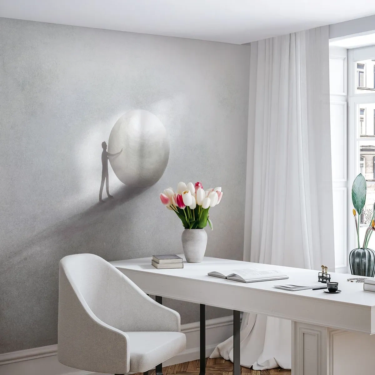 Papel de Parede Premium Canvas - O Jogo da Vida - Abstração, Pedaço, Homem - 500x350 cm