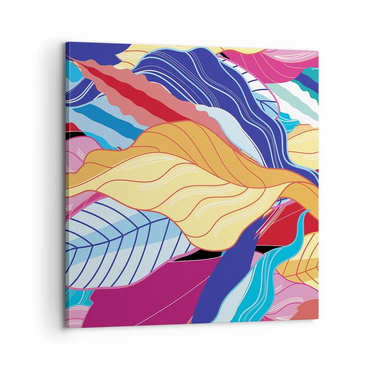 Quadro em tela - Bagunça colorida - 60x60 cm