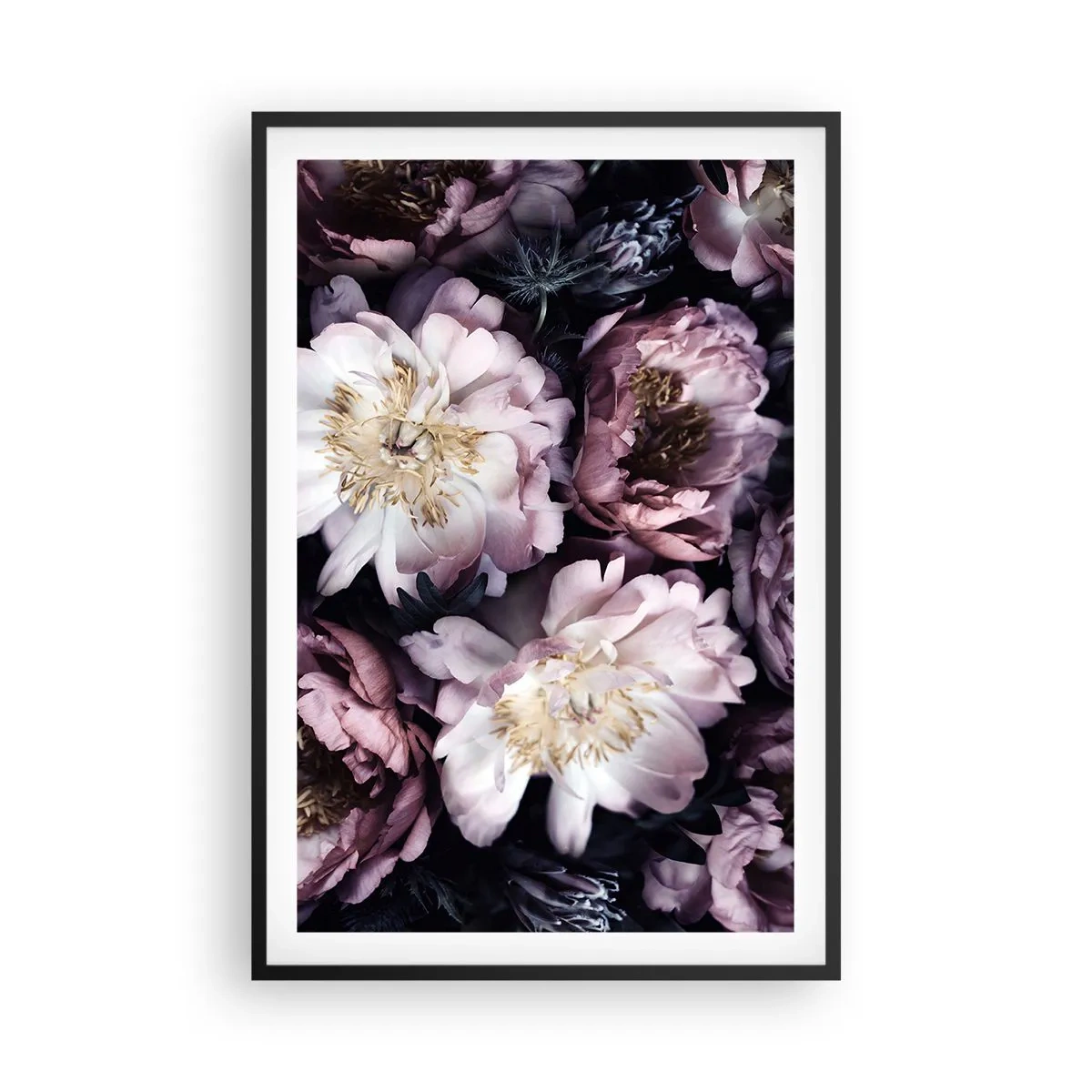 Pôster com moldura preta - Bouquet à moda antiga - 61x91 cm