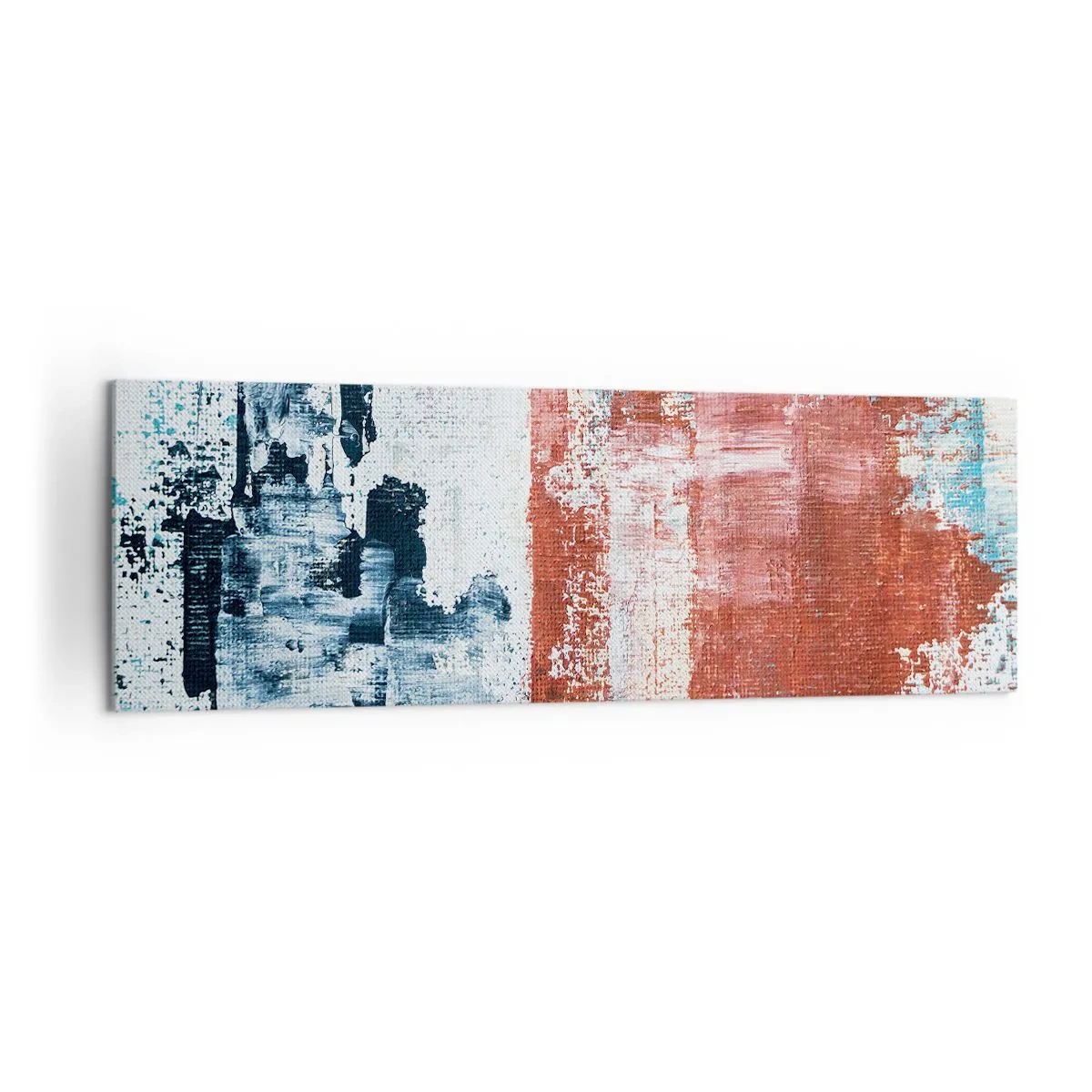 Quadro em tela - Meio a meio abstrato - 160x50 cm
