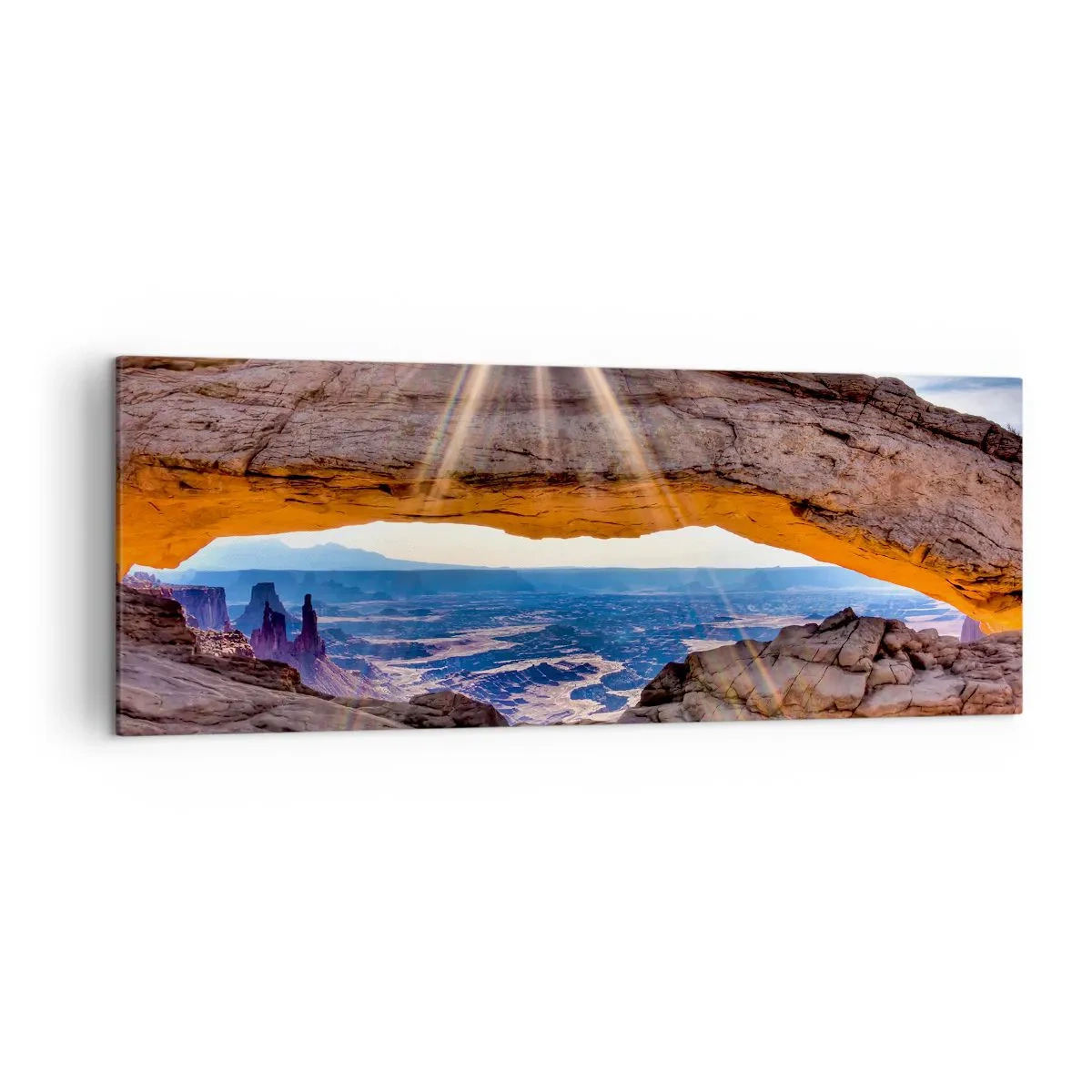 Quadro em tela - Através do portão de pedra - 140x50 cm