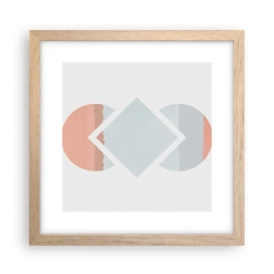 Pôster com moldura de carvalho claro - A situação é clara - 30x30 cm
