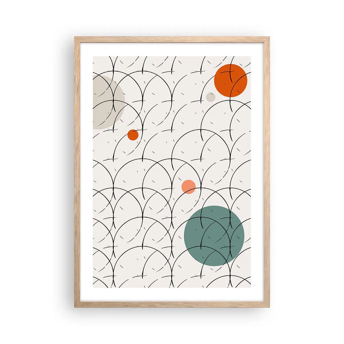 Pôster com moldura de carvalho claro - No espírito da pop art - 50x70 cm