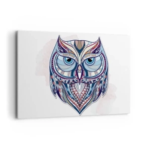 Quadro em tela - Coruja ornamental requintada - 100x70 cm