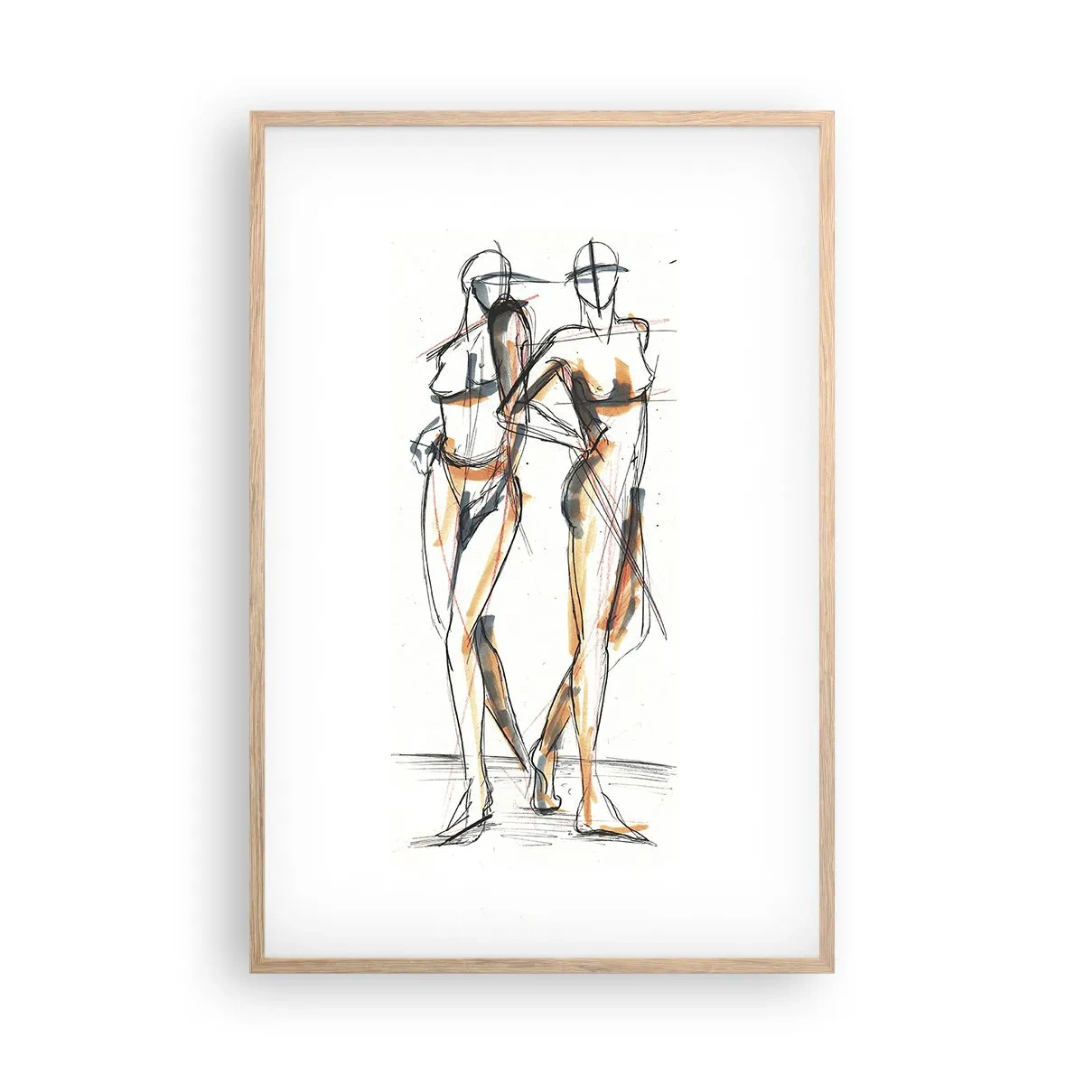 Pôster com moldura de carvalho claro - Um estudo do encanto - 61x91 cm