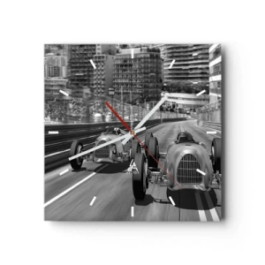 Relógio de parede - Relógio em vidro - Era uma vez em Monte Carlo - 40x40 cm