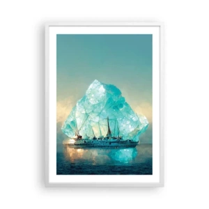 Pôster em moldura branca - Diamante Ártico - 50x70 cm