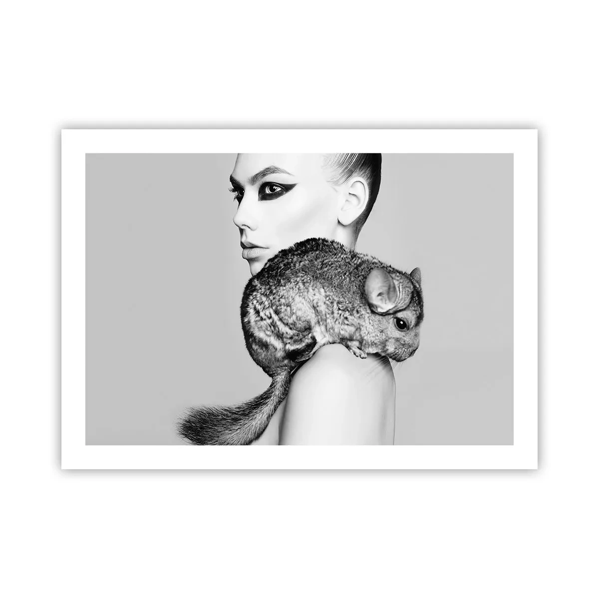 Pôster - A dama com a chinchila - 70x50 cm