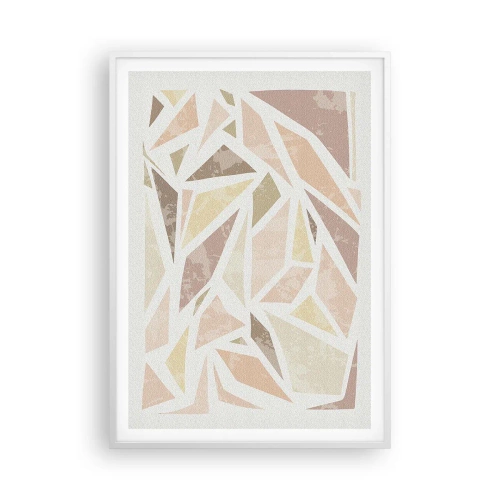 Pôster em moldura branca - Composição de vitral - 70x100 cm