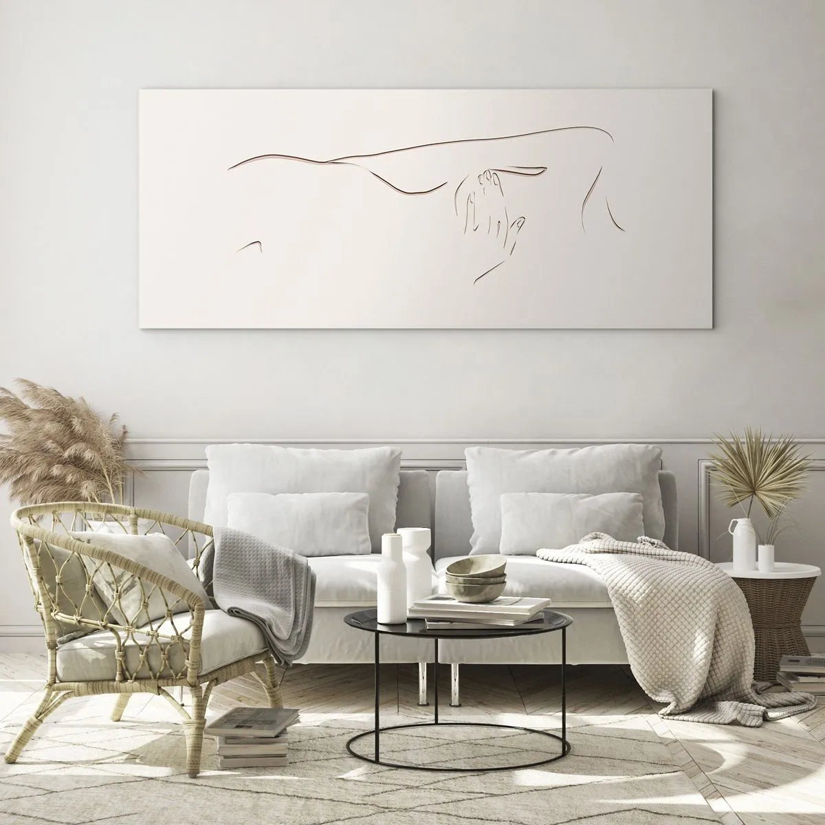 Quadro em vidro - A forma do desejo - 140x50 cm