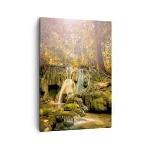 Quadro em tela - Cascata na floresta - 50x70 cm