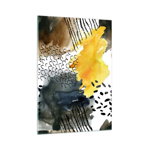 Quadro em vidro - Reunião dos elementos da natureza - 50x70 cm