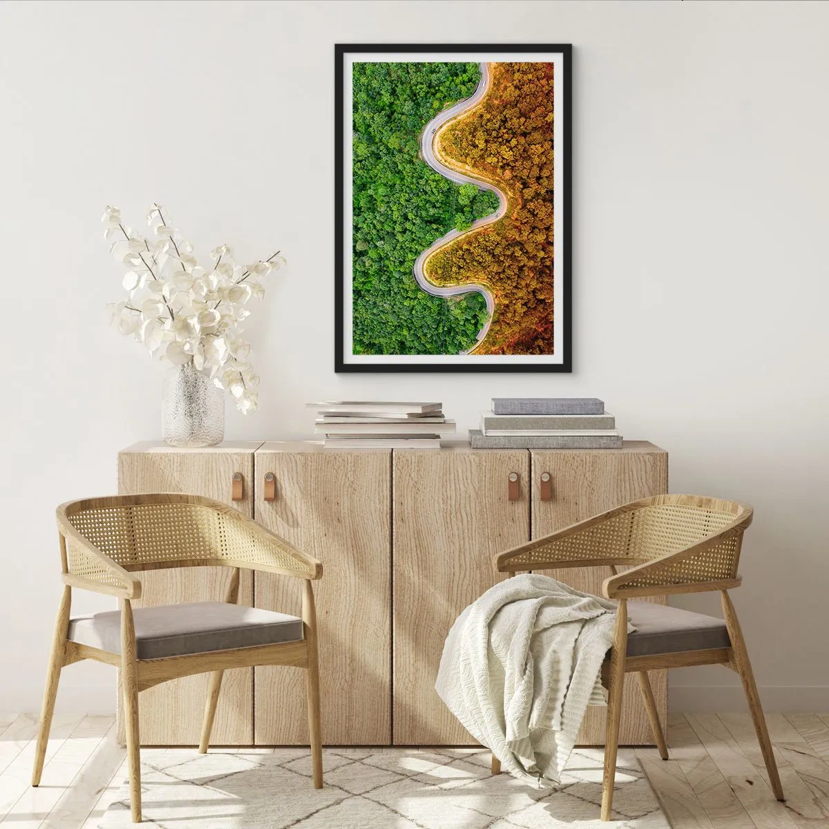 Pôster com moldura preta - Fronteiras e descobertas - 40x50 cm