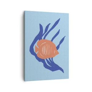Quadro em tela - Habitante das águas de coral - 50x70 cm
