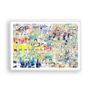 Pôster em moldura branca - Simplesmente agradável aos olhos - 100x70 cm