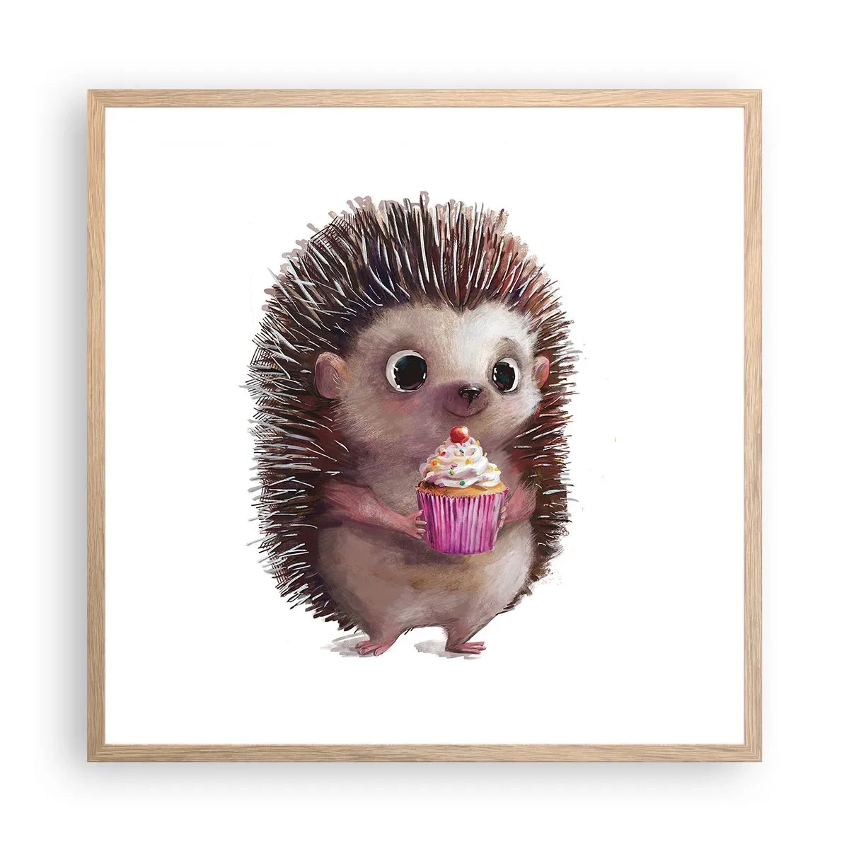 Pôster com moldura de carvalho claro - A celebração é diária - 60x60 cm