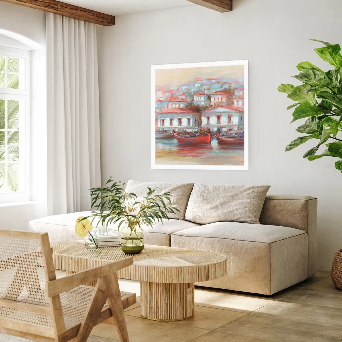 Pôster - Cidade feliz - 40x40 cm