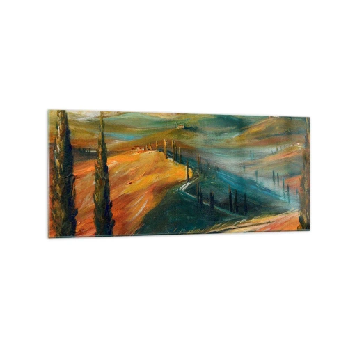 Quadro em vidro - Paisagem da Toscana - 120x50 cm
