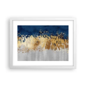 Pôster em moldura branca - Uma composição moderna com brilho - 40x30 cm