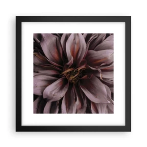 Pôster com moldura preta - Coração de flor - 30x30 cm